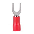 KIT 150 TERMINAL PRE ISOLADO GARFO 0.5 a 1.5mm 1/4" 6,4mm VERMELHO MISTER