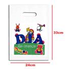 Kit 1500 Sacolas Plástica Branca Dia das Crianças 33x24