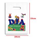 Kit 1500 Sacolas Plástica Branca Dia das Crianças 33x24