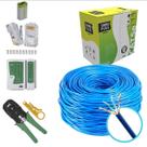 Kit 150m Cabo Rede Furukawa Testador Alicate 50 Rj45 Bat 9v