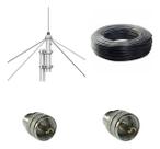 Kit 15m C Coaxial Antena B Vhf 1/4 Pt Brinde 2conctor Ap0162