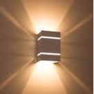 kit 15x Arandela Branca + LED 5W 3000K luminária Externa Parede Muro 2 Focos Frisos Fachos St327