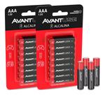 Kit 16, 24, 32, 48 ou 128 Pilhas Alcalina Palito AAA 1.5v Avant Use Kit 16, 24, 32, 48 ou 128 Pilhas Alcalina Palito AAA 1.5v Avant Use