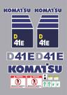Kit 16 Adesivos ORAJET UV compatível Komatsu D41E Kit 16 Adesivos ORAJET UV compatível Komatsu D41E