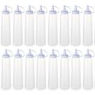 Kit 16 Bisnagas Plásticas Grandes 400ml Crepe Maionese Ketchup Mostarda Lancheria