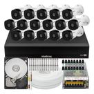 Kit 16 Camera de Segurança Intelbras Alta Resolução 1120 Vhl Hd Dvr 16 Canais 1116c
