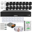 Kit 16 Cameras 1220 Full Color Intelbras Dvr Mhdx 16 Ch Color Noite 500GB Kit 16 Cameras 1220 Full Color Intelbras Dvr Mhdx 16 Ch Color Noite 500GB