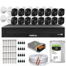 Kit 16 Cameras 1220 Full Color Intelbras Dvr Mhdx 16 Ch Color Noite C/HD 1TB Kit 16 Cameras 1220 Full Color Intelbras Dvr Mhdx 16 Ch Color Noite C/HD 1TB