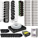 Kit 16 câmeras fullhd color 1080p dvr intelbras mhdx 1316