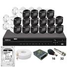 Kit 16 Câmeras Intelbras 1130b Dvr Intelbras Mhdx 1232 Hd 4tb