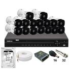 Kit 16 Câmeras Intelbras 1220b Full Hd Dvr Intelbras Mhdx 1232 Hd 4tb Kit 16 Câmeras Intelbras 1220b Full Hd Dvr Intelbras Mhdx 1232 Hd 4tb