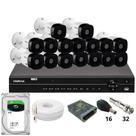 Kit 16 Câmeras Intelbras 1220b Full Hd Dvr Intelbras Mhdx 1232 Hd 6tb