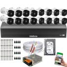 Kit 16 Câmeras Intelbras 8 cam Full Color 8 cam 1220b Full Hd Dvr Mhdx 3116-C C/HD 4tb