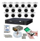 Kit 16 Câmeras Intelbras Dome 1120d Dvr 16 Canais Com Hd