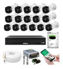 Kit 16 Câmeras Multi Hd Intelbras 1120b Dvr 16 Canais Com Hd 4TB