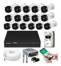 Kit 16 Câmeras Multi Hd Intelbras 1120b Dvr 16 Canais Com Hd
