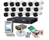 Kit 16 Câmeras Multi Hd Intelbras 1120b Dvr 16 Canais Com Hd