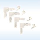 Kit 16 Cantoneiras De Nylon Para Junção 90 De Perfis De Tela Mosquiteira Mais Tramelas De Extras