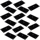 Kit 16 Chapinhas Chapa Reta Fixação Pés Palito Rosca 5/16 Preto G59