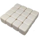 Kit 16 Dados D6 Branco Resina Liso 16mm Rpg Dice Board Game