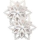 Kit 16 Flores Natal Com Glitter Branco Enfeite Natalino 10cm Kit 16 Flores Natal Com Glitter Branco Enfeite Natalino 10cm