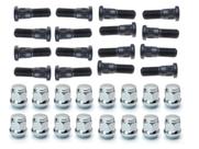 KIT 16 PARAFUSO RODA Prisioneiros FIESTA ESCORT COURIER ECOSPORT KA LOGUS POINTER COM PORCA CROMADA