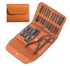 Kit 16 Peças Em Couro Cortador De Unha Completo Manicure Pedicure E Facial Kit 16 Peças Em Couro Cortador De Unha Completo Manicure Pedicure E Facial