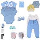 Kit 16 Peças Maternidade Enxoval Roupa De Bebê Menina E Menino 100 Algodão