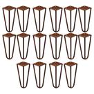 Kit 16 Pés de Metal 15 CM Hairpin Legs Mesas de Centro Puffs Bronze G41