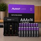 Kit 16 Pilhas AAA Palito Recarregável 1000MAH + Carregador Rápido Bivolt 408261012-16-AAA Avant Use