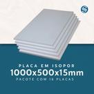 Kit 16 Placas de Isopor EPS 1000x500x15mm EPS-Pack para Artesanato, Papelaria, Modelagem e Isolament Kit 16 Placas de Isopor EPS 1000x500x15mm EPS-Pack para Artesanato, Papelaria, Modelagem e Isolament