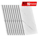 Kit 16 Placas Painel 3D Revestimento Adesivo De Parede Autocolante Mármore 60x30cm