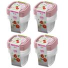 Kit 16 Potes Para Alimentos Quadrado 200 ML Transparente Kit 16 Potes Para Alimentos Quadrado 200 ML Transparente