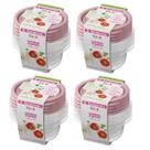 Kit 16 Potes Para Alimentos Redondo 230 ML Transparente