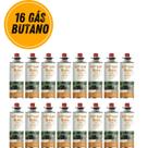 Kit 16 refil cartucho gás butano para maçarico culinário e fogareiro camping globalmix 227g solda