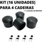 Kit 16 Sapata Ponteira Borracha Protetor 4 Cadeiras 3,8cm 1.1/2 Pol