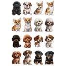 Kit 16 Tatuagem Temporaria Tema Cachorros Mod 01