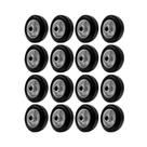 Kit 16 un roda 412 maciça borracha 4 pol 60kg p/ rodízio