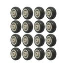 Kit 16 un roda borracha termoplástica 2 pol 40kg p/ rodízio