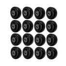 Kit 16 un roda pvc preto 3 pol 80kg p/ rodízio