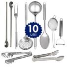 Kit 16 Utensílios Cozinha Aço Inox Completo Premium Cozinha Restaurante Self Service