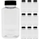 Kit 160 Potes De Plastico 500ml Porta Tempero Com Tampa Dosadora Dupla