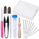 Kit 17 Peças Artesanato Bordados Agulhas Desfiar Feltro Lã Favorito