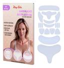 Kit 18 Adesivos Anti Rugas Silicone Reutilizável Muy Bela Patch Para Rosto, Pescoço e Colo Tê Efeito Lifting Natural Sem Agulhas