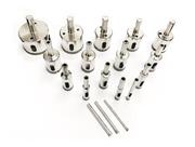 Kit 18 Brocas Diamantadas Serra Copo Vidro Mármore Cerâmicas