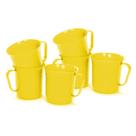 Kit 18 Canecas De Plástico Reforçado Com Alças 300ml Cozinha Cores Sortidas Resistente Livre de Bpa