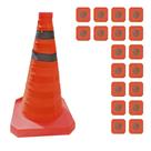 Kit 18 Cones de Trânsito Retrátil SU-CONE2-1 Refletivo Laranja AB Mídia