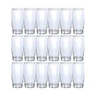 Kit 18 Copo de Vidro Long Drink Transparente Florida 370ml