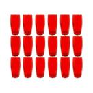 Kit 18 Copos Florida Chique Vidro Vermelho Mesa Posta 370ml