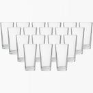 Kit 18 Copos Vidro 260ml Transparente Venice Base Quadrada Suco Kit 18 Copos Vidro 260ml Transparente Venice Base Quadrada Suco